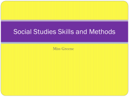 Social Studies Skills and Methods