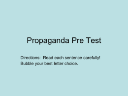 Propaganda Post Test