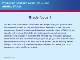 Grade focus 1 - Philip Allan Literature Guides Online