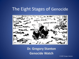 The Eight Stages of Genocide