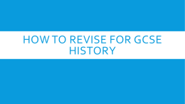 How to revise for gcse history