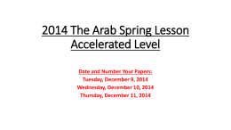 2014 The Arab Spring Lesson Accelerated Level
