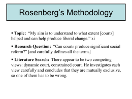Rosenberg`s Methodology