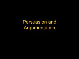 Persuasion and Argumentation PowerPoint