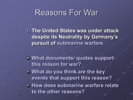 reasons for US entry into WWI