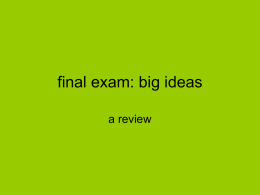 big ideas final exam review powerpoint