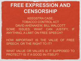 Part III: Free Expression