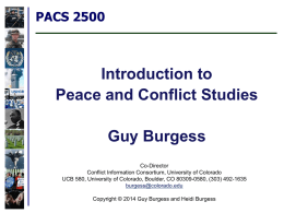 PPT Slides -- Sep-22 - Peace and Conflict Studies