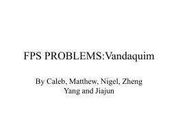 FPS PROBLEMS:Vandaquim