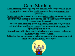 Card Stacking