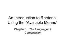 An Introduction to Rhetoric