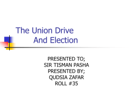 the union drive and election