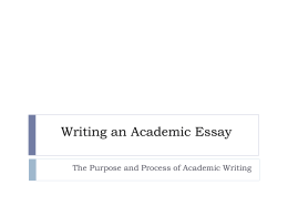 Writing an Academic Essay.ppsx