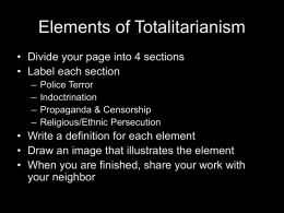 Elements of Totalitarianism