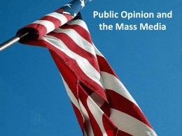 Public Opinion and the Mass Media
