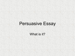 to access the Persuasive Essay Presntation