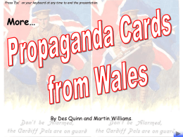 Additional Welsh Propaganda cards