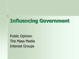 Interest Groups Influencing Government