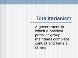 Totalitarianism notes