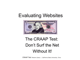 1b.Evaluating Websites CRAAP Test