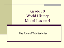 Grade 10 World History Model Lesson 4