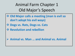 Animal Farm Chapter 1 Old Major*s Speech