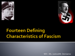 Fourteen Defining Characteristics of Fascism