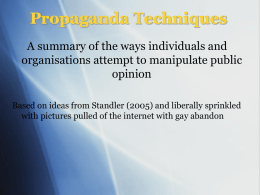 The Propaganda Model