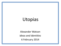 Lecture - Utopias