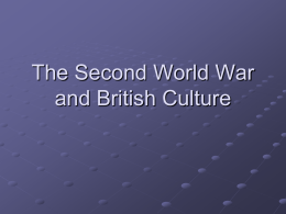 The Second World War and British Culture