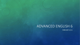 Advanced English 6