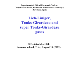 Lieb-Liniger, Tonks-Girardeau and super Tonks