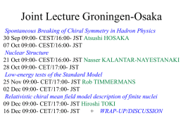 Joint Lecture Groningen