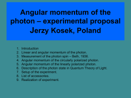 Angular momentum of the photon