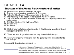 CHAPTER 4: Structure of the Atom