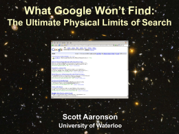 What Google Won`t Find: The Ultimate Physical