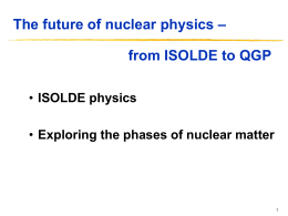 ISOLDE physics