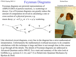 Lecture 3, Intro to Feynman Diagrams