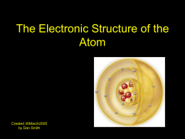 The Electronic Structure of the Atom