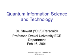 Quantum Information Science and Technology