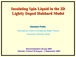 Renormalization of a 2d Hubbard Model in a two