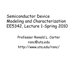 EE 5342 Lecture