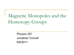 Magnetic Monopoles and Group Theory