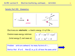 electron scattering (1)