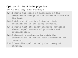 Option J: Particle physics