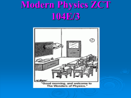 of modern physics - School of Physics