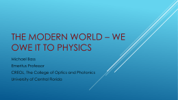 14, The Modern World – we owe it to Physicsx