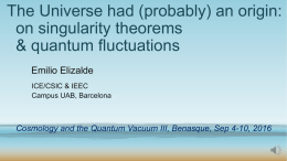 (probably) an origin: on singularity theorems and quantum fluctuations
