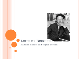 Louis de Broglie SCIIII 3x
