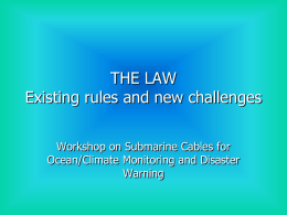 Submarine Cables for Ocean Climate Monitoring and Disaster